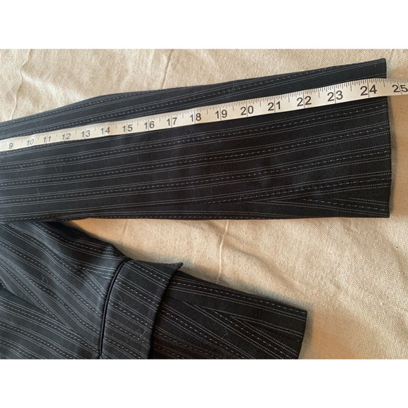 Till the End Nordstrom Business Blazer Womens 10 Black w Pin Stripes Sport Coat - Picture 10 of 11